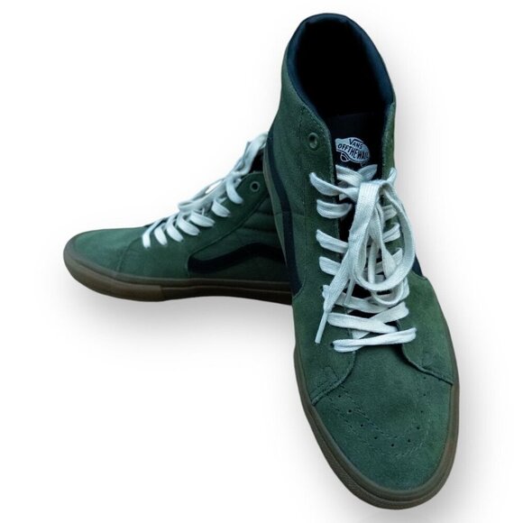 Vans Sk8-Hi MTE Collection Green Suede HighTops Insulated Interior Men Size 10.5 - Picture 4 of 16